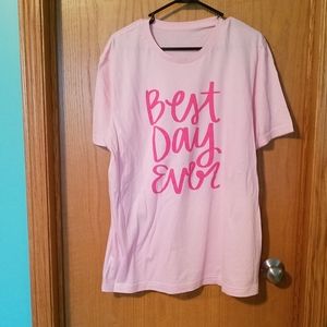 pink best day ever tshirt